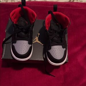 Kids Black and Red Sneakers (worn once)